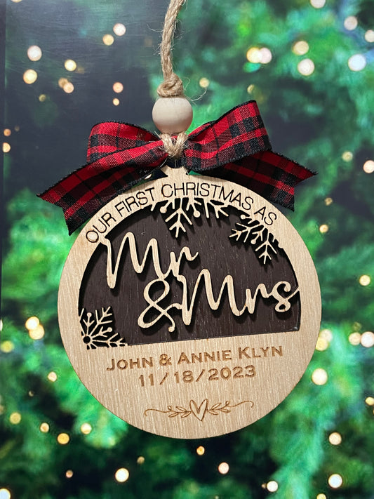 Mr. & Mrs. 1st Christmas Ornament