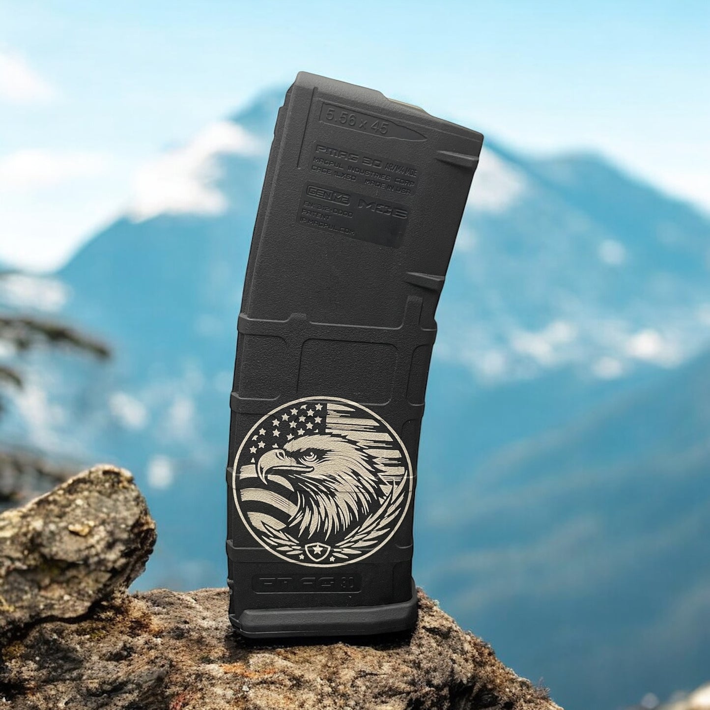 Eagle Circle Engraved PMAG