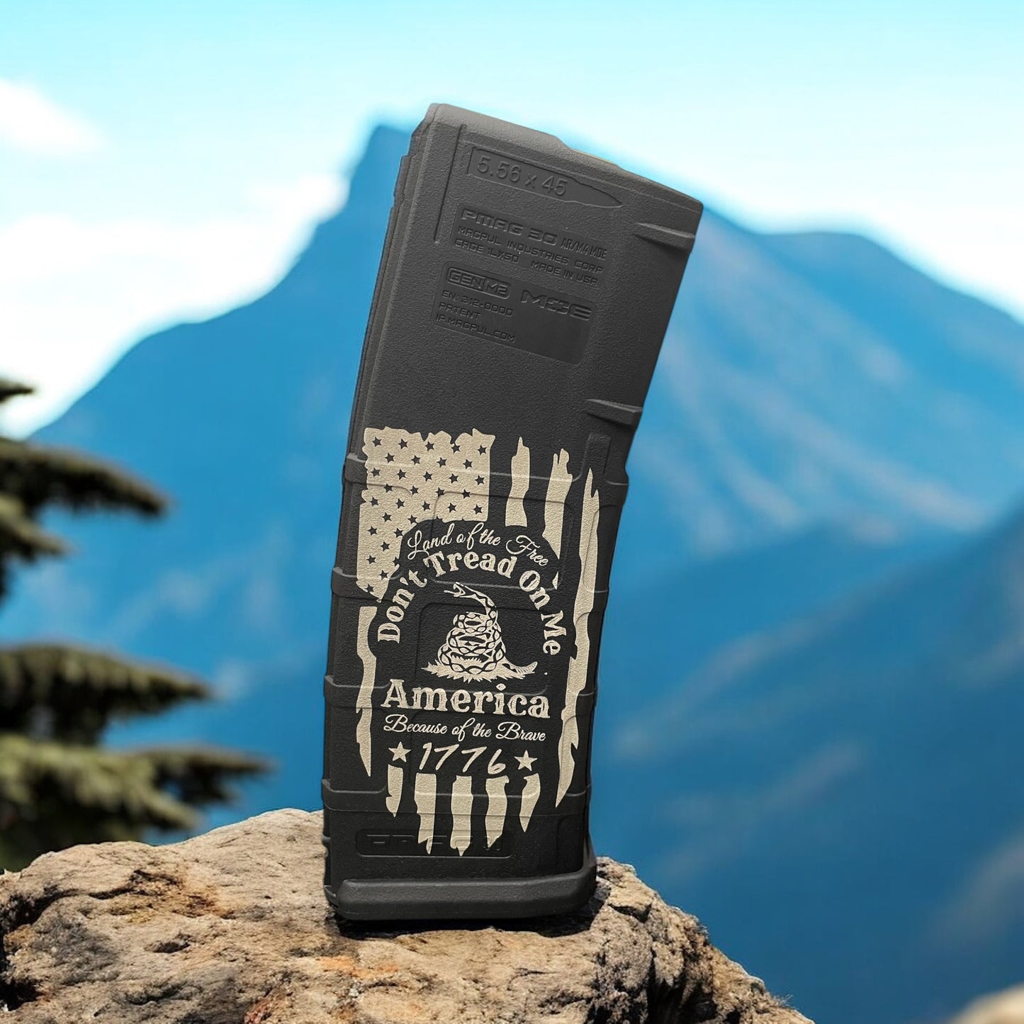 Land of the Free Engraved PMAG