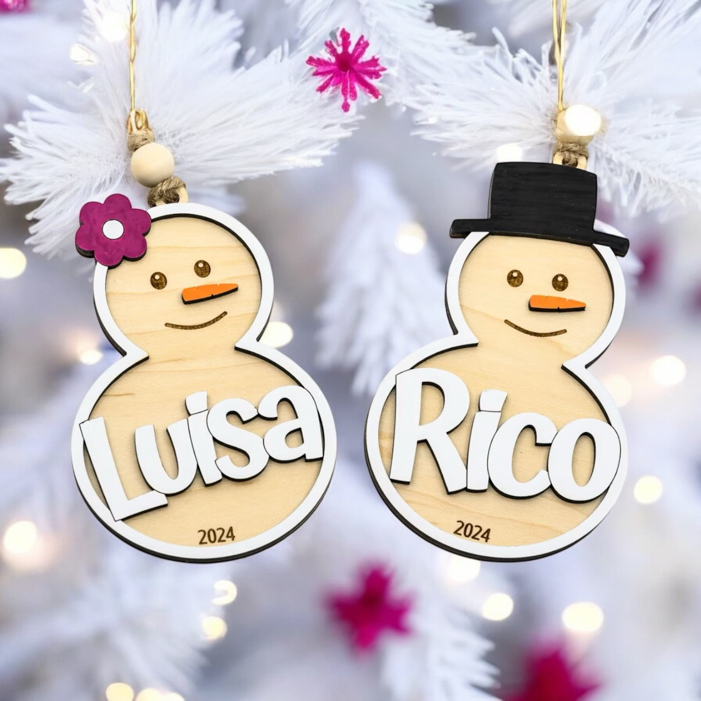 Snowman Name Ornament